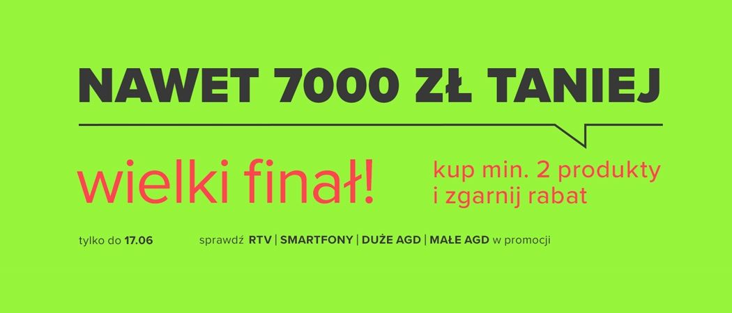 Promocja MEGA RABATY w Neonet - kup wybrane RTV nawet do 7000 zł taniej!