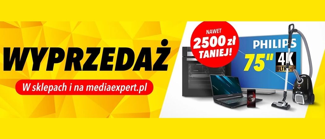 Promocja WYPRZEDAŻ w Media Expert - kup wybrane RTV taniej z kodem rabatowym!