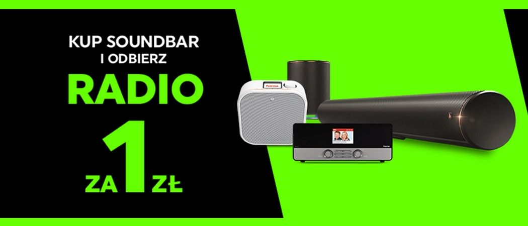 Kup wybrany soundbar i zyskaj radio w prezencie za 1 zł w promocji Neonet!