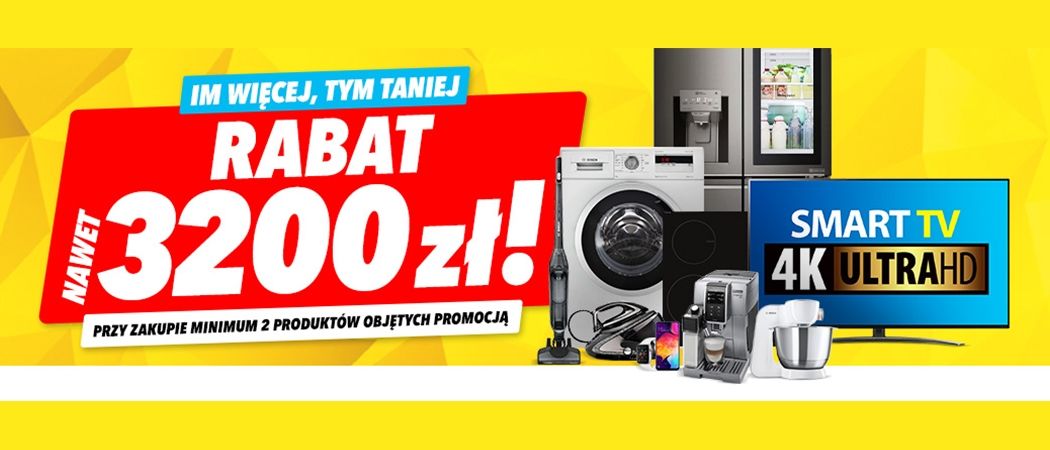 Kup wybrane sprzęty i zyskaj dodatkowy rabat w promocji "Im więcej, tym taniej" w Media Expert!