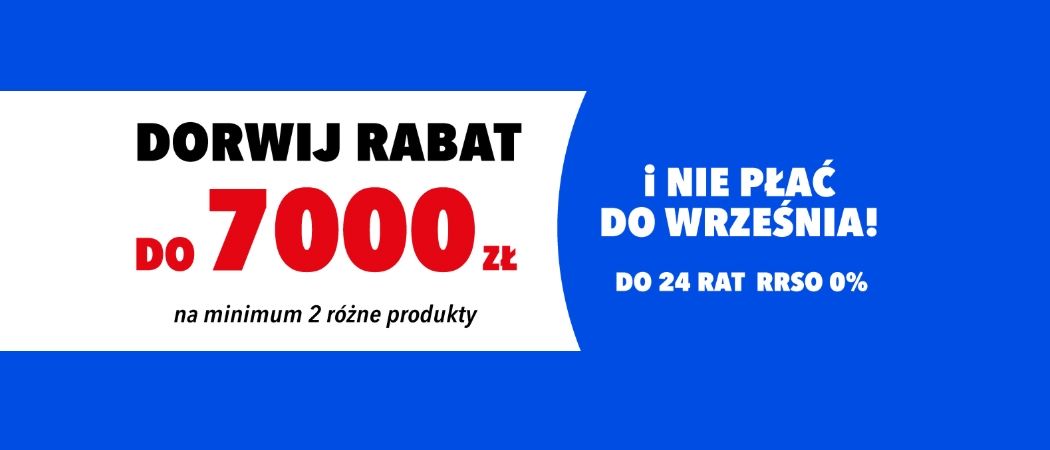 Promocja DORWIJ RABAT w RTV EURO AGD - kup wybrane RTV nawet do 7000 zł taniej!