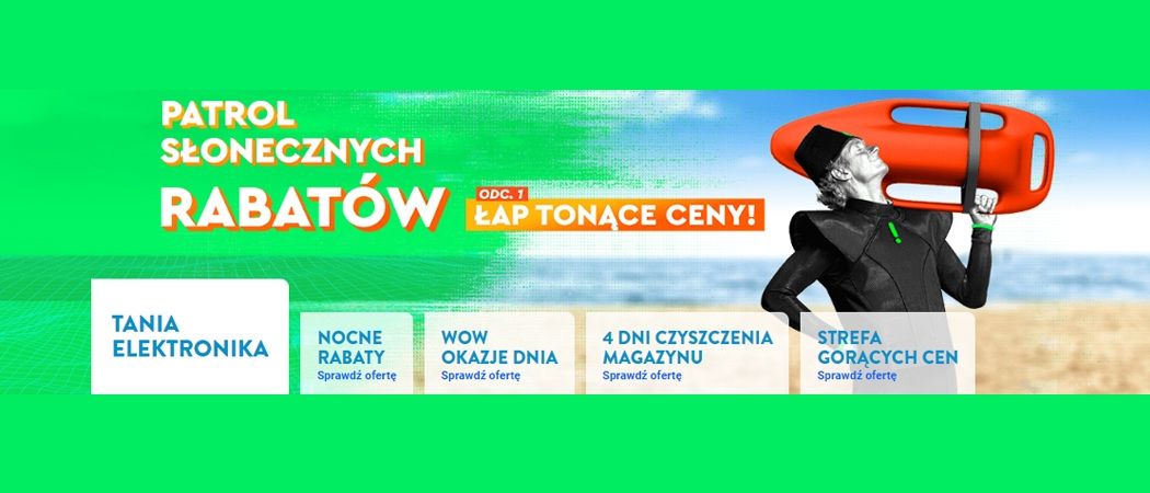 Promocja PATROL SŁONECZNYCH RABAT&Oacute;W w Ole Ole - kup taniej promocyjne RTV!
