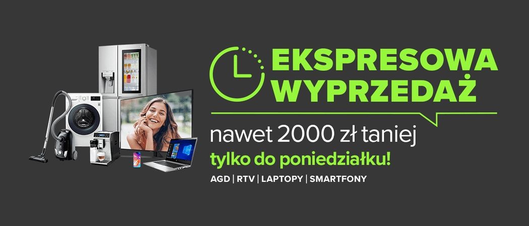 Promocja EKSPRESOWA WYPRZEDAŻ w Neonet - kup wybrane RTV taniej z kodem rabatowym!
