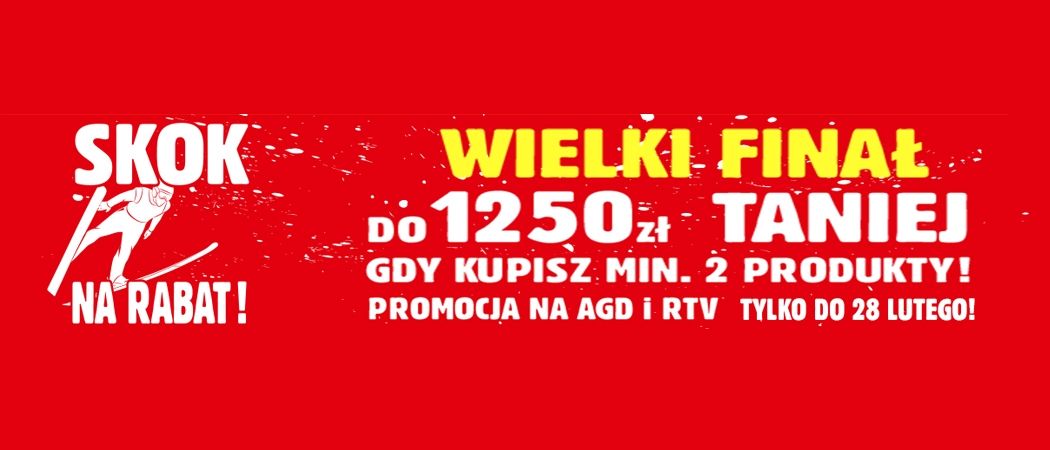 Promocja "Skok na rabat" w RTV EURO AGD  kup wybrane sprzęty z dodatkową zniżką!