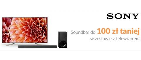 Promocja na telewizory SONY z tańszym soundbarem w RTV EURO AGD