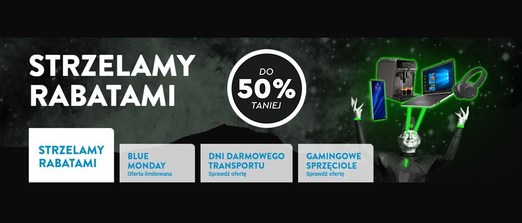 Promocja STRZELAMY RABATAMI w Ole Ole - kup promocyjny smartfon, laptop, telewizor i wiele innych do 50% taniej!