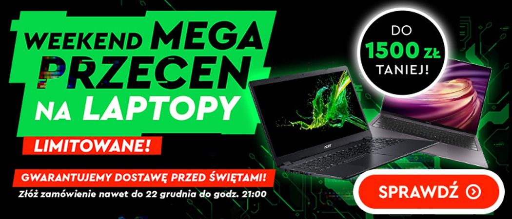 Promocja WEEKEND MEGA PRZECEN NA LAPTOPY w Ole Ole - kup wybrany laptop taniej z kodem rabatowym!