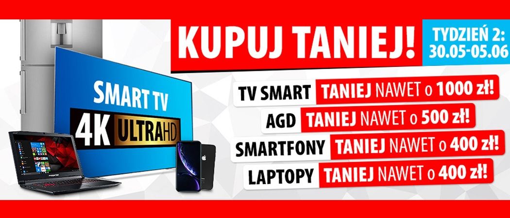 Promocja "Kupuj taniej!" w Media Expert - kup wybrany sprzęt nawet do 1000 zł taniej!