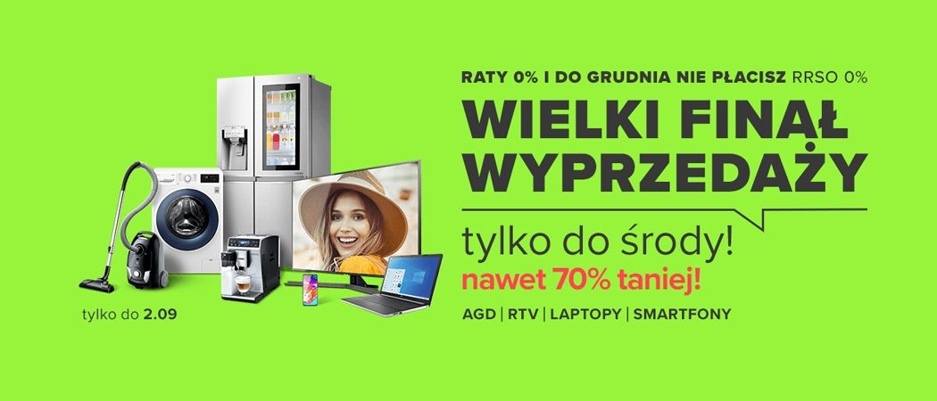 Promocja WIELKI FINAŁ WYPRZEDAŻY w Neonet - kup wybrane RTV taniej z kodem rabatowym!