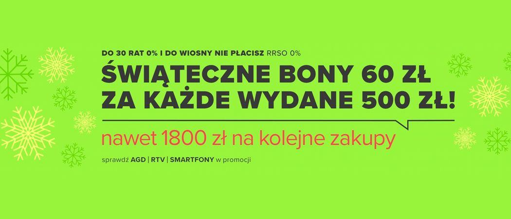 Promocja ŚWIĄTECZNE BONY w Neonet - kup wybrane RTV i zyskaj nawet do 1800 zł rabatu na kolejne zakupy!