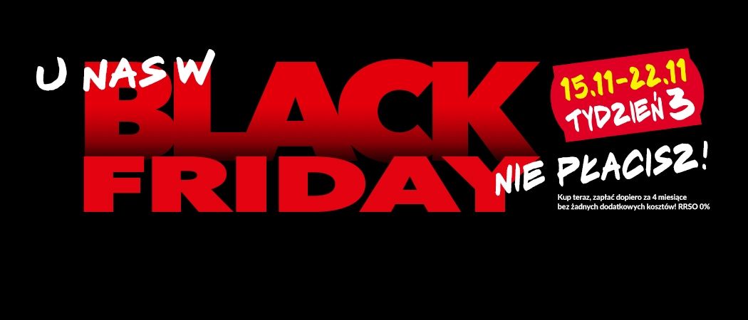 Kup wybrany sprzęt i zapłać dopiero za 4 miesiące w promocji "Black Friday" w sklepach RTV EURO AGD!