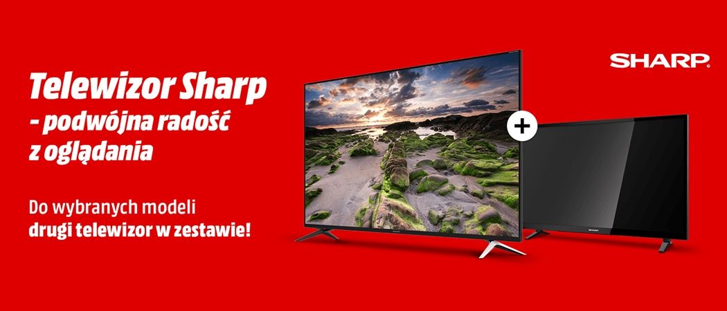Promocja SHARP w Media Markt - kup promocyjny telewizor SHARP i odbierz drugi telewizor w prezencie!