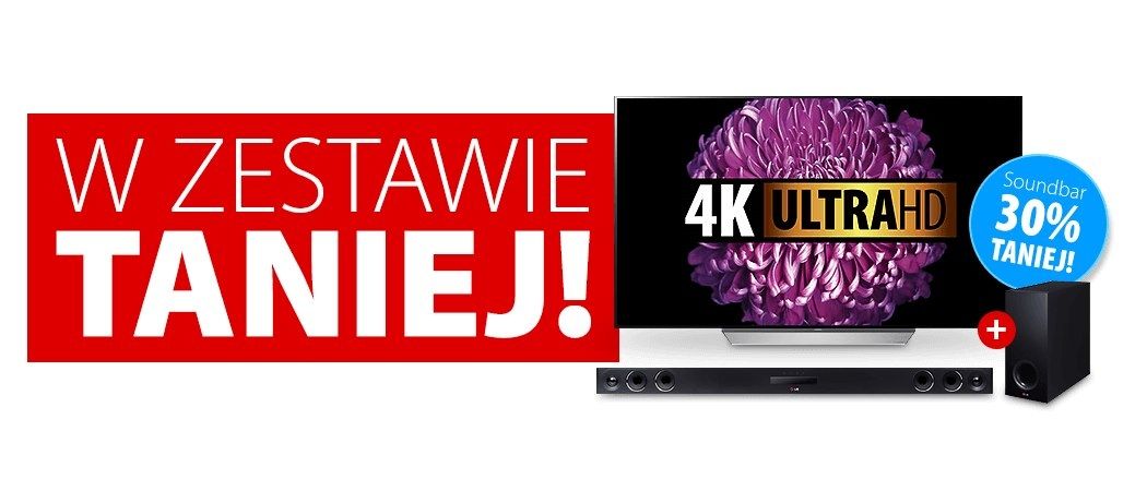 Kup telewizor w promocji i odbierz 30% rabatu na soundbar w Media Expert!