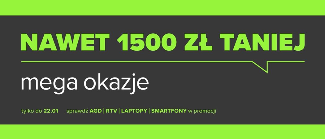 Promocja MEGA OKAZJE w Neonet - kup promocyjne RTV i zyskaj do 1500 zł rabatu!