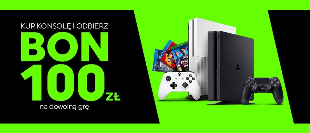Kup wybraną konsolę i odbierz w prezencie bon na grę o wartości 100 zł w promocji Neonet!