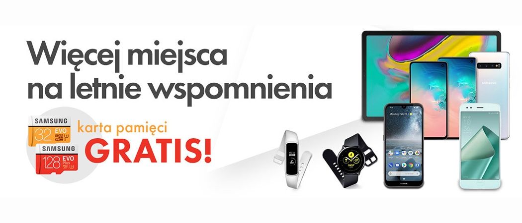 Kup promocyjny sprzęt, jak np. smartfon czy tablet i zyskaj kartę pamięci w prezencie!