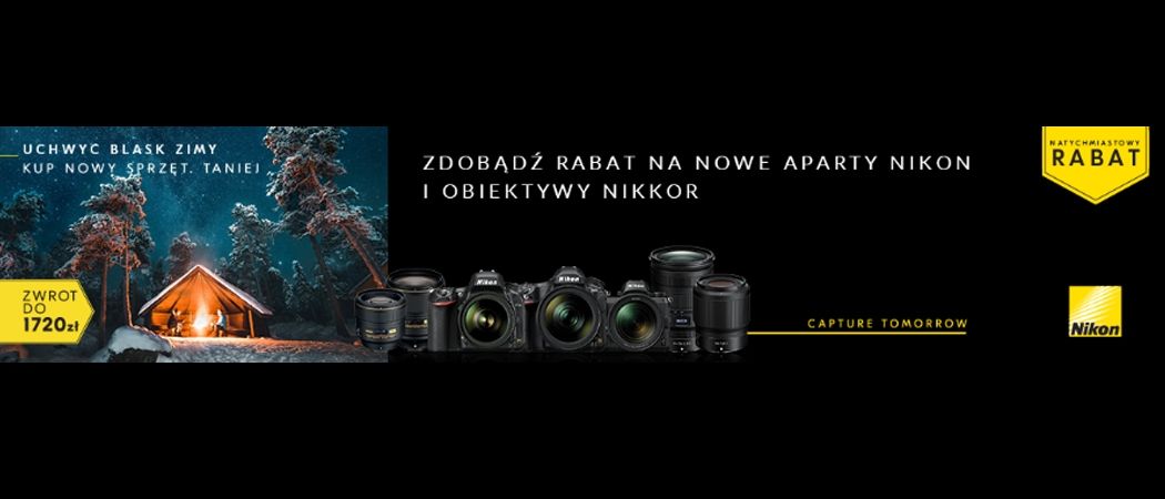 Promocja NIKON w RTV EURO AGD - kup wybrany sprzęt foto NIKON i zyskaj nawet do 1720 zł rabatu!