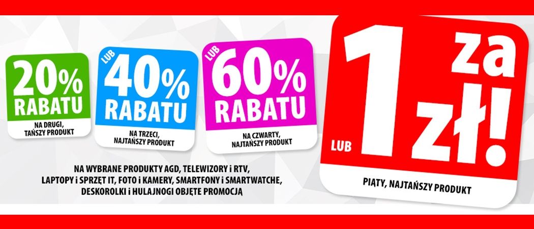 Kup wybrane sprzęty i odbierz dodatkowy rabat w promocji "Więcej kupujesz - więcej zyskujesz" w Media Expert!
