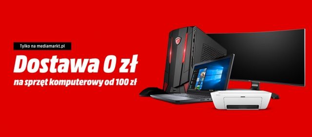 Promocja na komputery i laptopy z darmową dostawą w Media Markt!