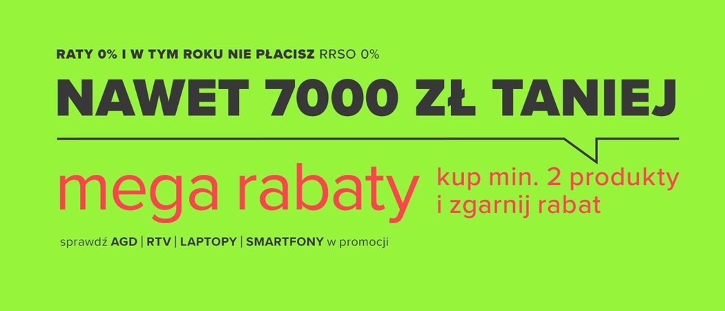 Promocja MEGA RABATY w Neonet - kup wybrane RTV nawet do 7000 zł taniej!