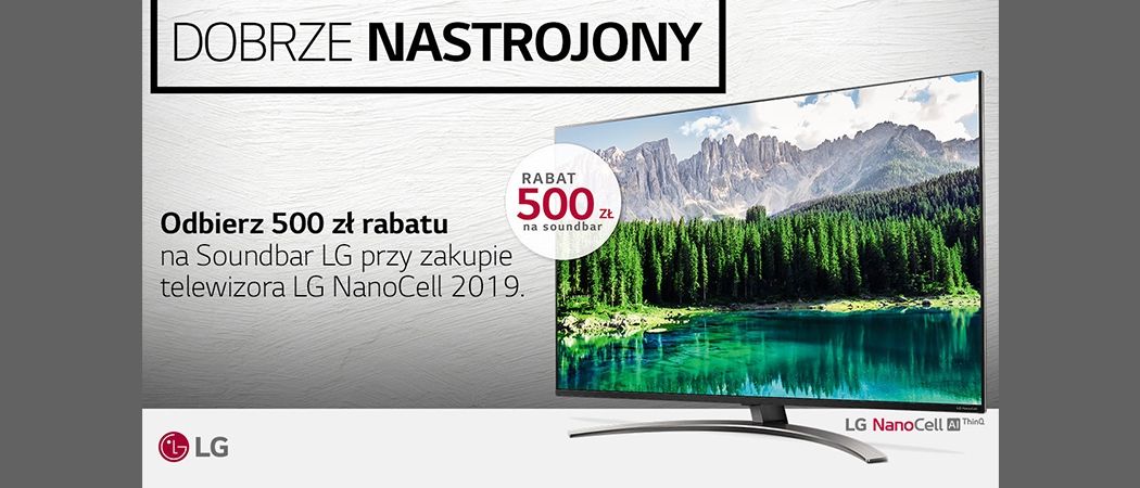 Kup promocyjny telewizor LG i zyskaj 500 zł rabatu na soundbar w promocji RTV EURO AGD!