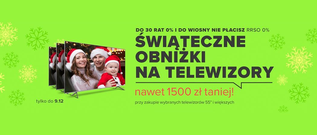 Promocja ŚWIĄTECZNE OBNIŻKI NA TELEWIZORY w Neonet - kup jeszcze taniej wybrany telewizor!