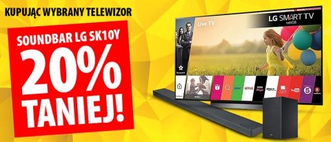 Promocja na telewizor z tańszym soundbarem w Media Expert