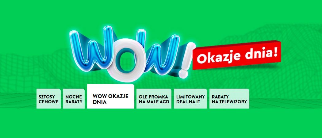 Promocja WOW OKAZJE DNIA! w Ole Ole - kup jeszcze taniej promocyjne RTV!
