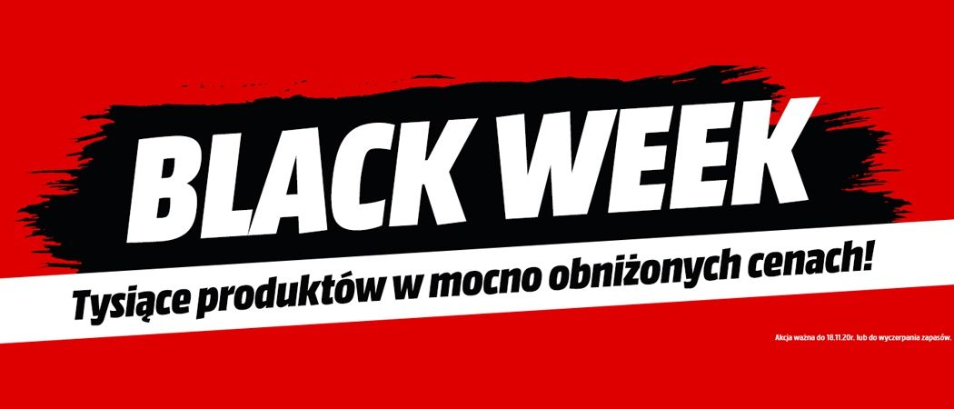 Promocja BLACK WEEK w Media Markt - kup jeszcze taniej promocyjne RTV!