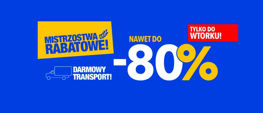 Promocja MISTRZOSTWA RABATOWE w RTV EURO AGD - kup wybrane RTV nawet do 80% taniej!