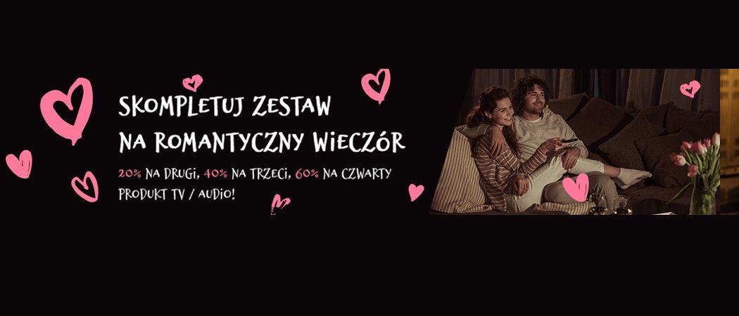 Promocja walentynkowa w RTV EURO AGD - kup zestaw sprzęt&oacute;w i odbierz nawet do 60% rabatu na jeden z nich!