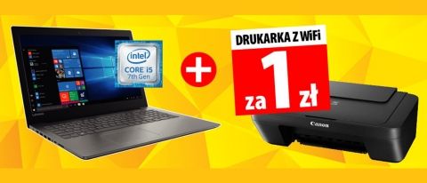 Promocja na laptopy z drukarką za 1 zł w Media Expert