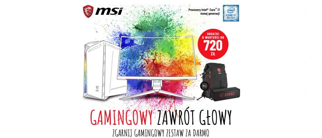 Kup promocyjny monitor lub komputer MSI i odbierz gadżety o wartości nawet do 720 zł!