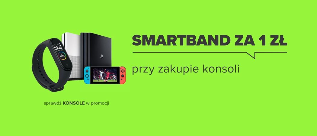 Promocja Neonet na konsole - kup wybraną konsolę i zyskaj opaskę smartband za 1 zł!