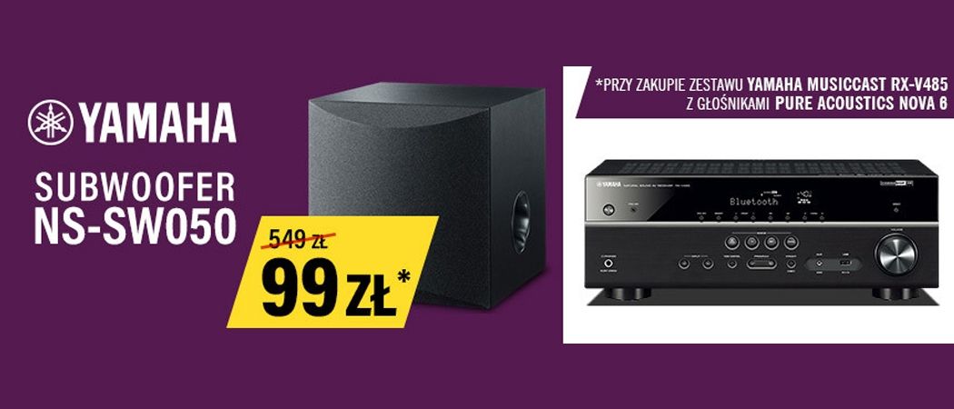 Promocja YAMAHA w RTV EURO AGD - kup promocyjne kino domowe i zyskaj rabat na subwoofer!