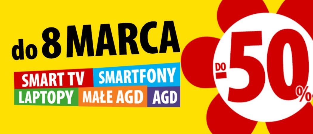 Do 50% taniej sprzęt RTV, TV i elektronika na Dzień Kobiet w Media Expert!