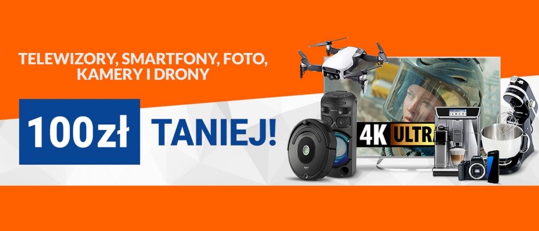 Promocja w Avans - kup RTV, telewizor, smartfon, dron lub aparat z rabatem 100 zł!