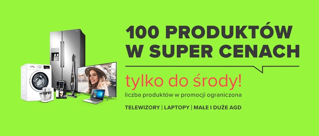 Promocja 100 PRODUKT&Oacute;W W SUPER CENACH w Neonet - kup jeszcze taniej wybrane RTV!