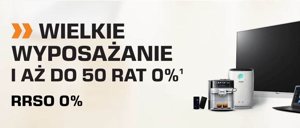 Darmowe raty 50 x 0% w SATURN w promocji Wielkie Wyposażanie!