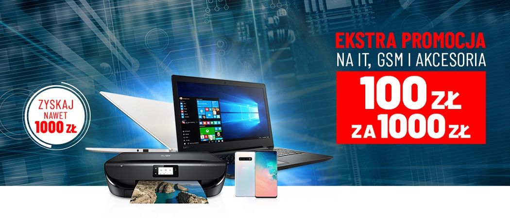 Promocja Neo24 - kup promocyjny laptop, smartfon i wiele innych i zyskaj 100 zł rabatu za każde wydane 1000 zł!