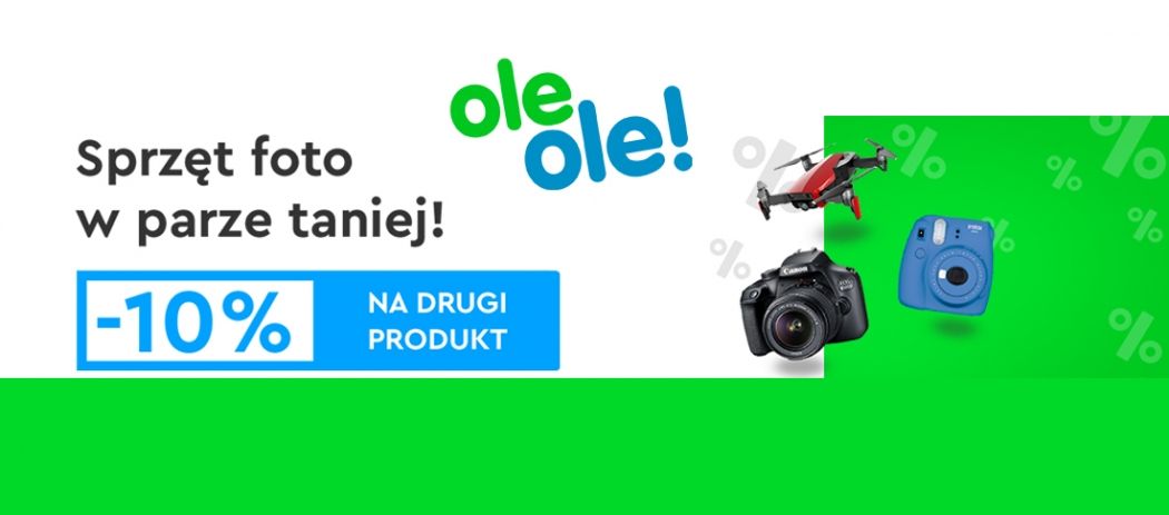Promocja w Ole Ole - kup minimum 2 sprzęty z działu foto, a na jeden z nich otrzymasz 10% rabatu!