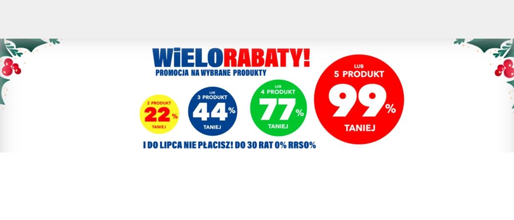 Promocja WIELORABATY w RTV EURO AGD - kup wybrane RTV i zyskaj rabat na jeden ze sprzęt&oacute;w!