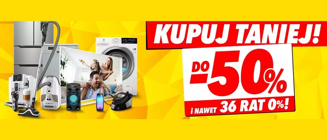 Promocja KUPUJ TANIEJ w Media Expert - kup promocyjne RTV nawet do 50% taniej!