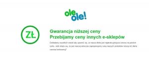 Gwarancja najniżej ceny w Ole Ole