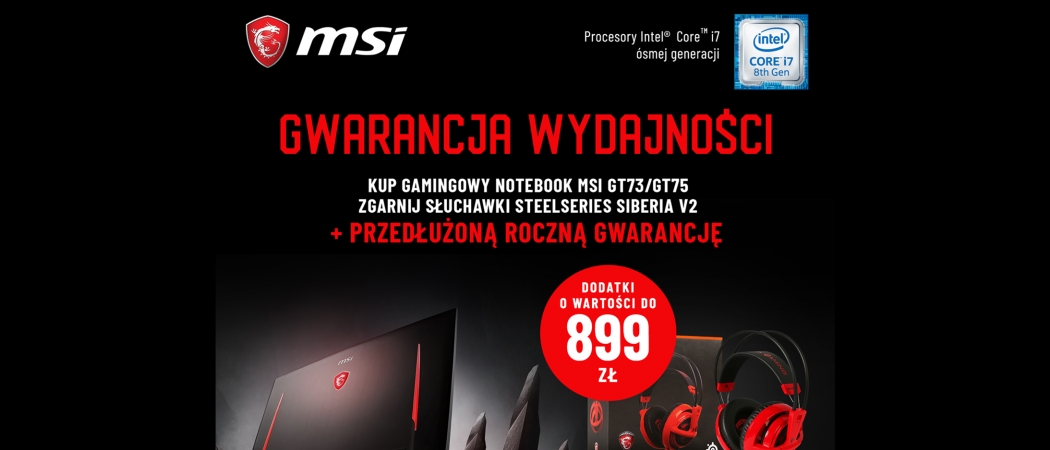 Promocja w Redcoon - kup promocyjny laptop MSI i odbierz przedłużoną gwarancję i akcesoria gratis!