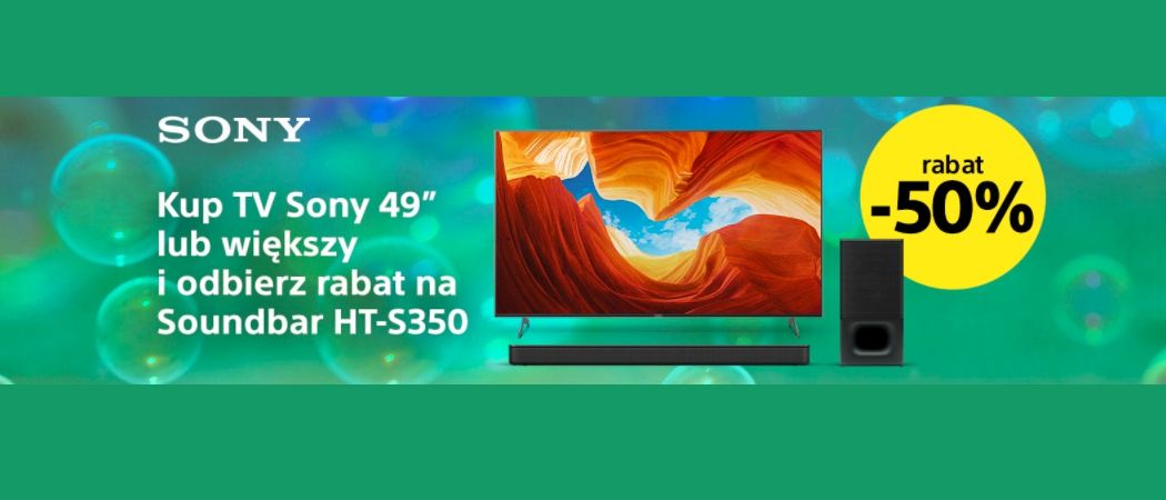 Promocja SONY w RTV EURO AGD - kup promocyjny telewizor i odbierz 50% rabatu na soundbar!