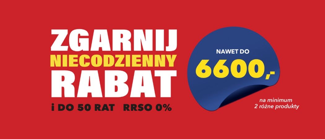 Promocja ZGARNIJ NIECODZIENNY RABAT w RTV EURO AGD - kup wybrane RTV nawet do 6600 zł taniej!