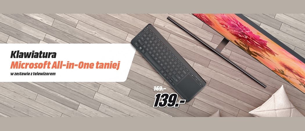 Promocja w sklepach Media Markt - klawiatura Microsoft All-in-One taniej w zestawie z telewizorem!