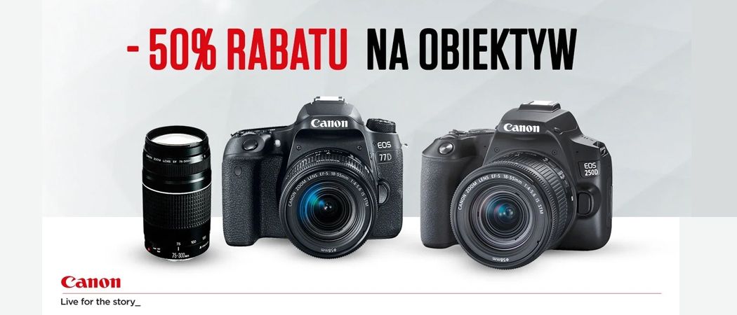 Promocja CANON w Media Expert - kup wybrany aparat i zyskaj rabat na obiektyw!