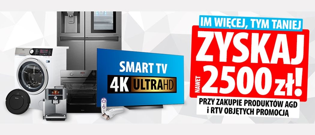 Kup wybrane sprzęty nawet do 2500 zł taniej w promocji "Im więcej, tym taniej" w Media Expert!